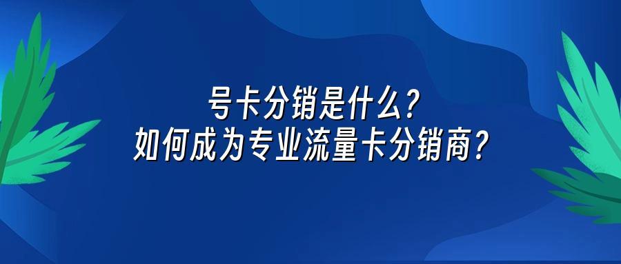 号卡分销是什么？如何成为专业流量卡分销商？