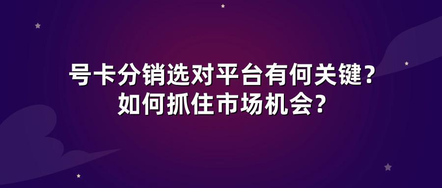 号卡分销选对平台有何关键？如何抓住市场机会？