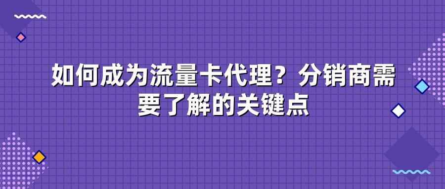 如何成为流量卡代理？分销商需要了解的关键点
