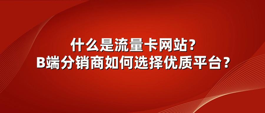什么是流量卡网站？B端分销商如何选择优质平台？