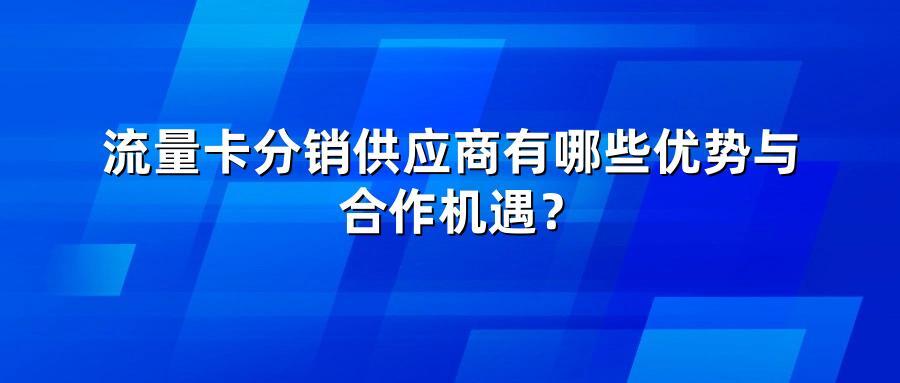 流量卡分销供应商有哪些优势与合作机遇？