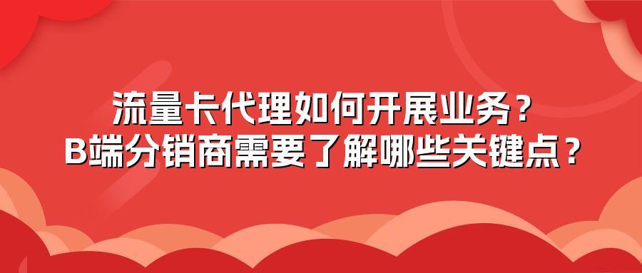 流量卡代理如何开展业务？B端分销商需要了解哪些关键点？