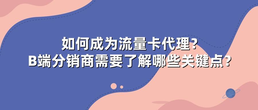 如何成为流量卡代理？B端分销商需要了解哪些关键点？