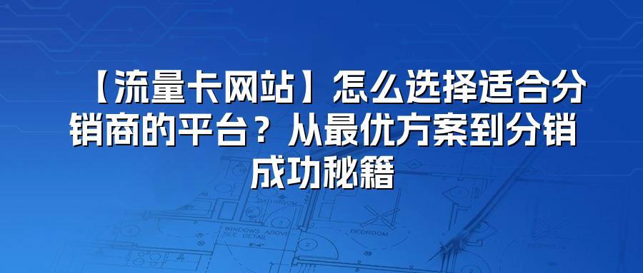 【流量卡网站】怎么选择适合分销商的平台？从最优方案到分销成功秘籍
