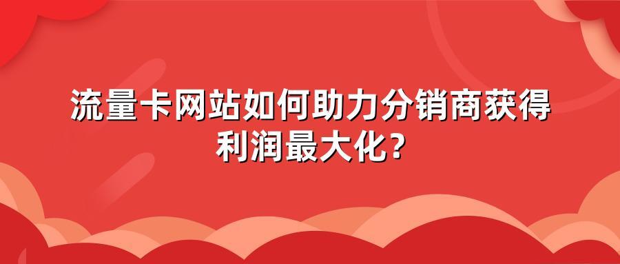 流量卡网站如何助力分销商获得利润最大化？